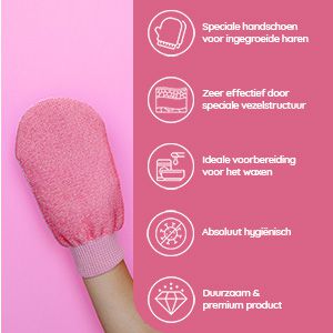 PINK Face &amp; Body Peeling handschoen - roze